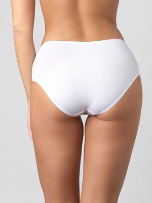 LUI et ELLE EC0359 blanc Трусы женские Макси Слипы из хлопка, с широкой удобной боковой частью.