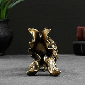 Фигурка полистоун «Золотая рыбка», золото, 13x6x8 см