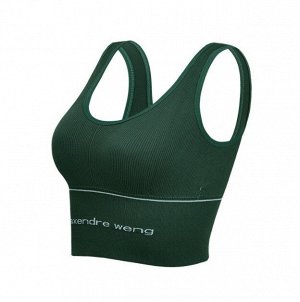 Женский спортивный топ, зеленый, принт "Alaxendre weng"