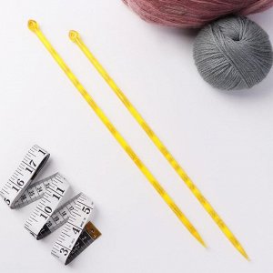 Спицы для вязания, прямые, d = 7 мм, 35 см, 2 шт, цвет МИКС