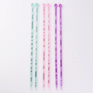 Спицы для вязания, прямые, d = 7 мм, 35 см, 2 шт, цвет МИКС