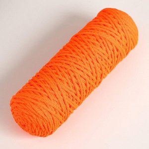 Шнур для вязания &quot;Классик&quot; без сердечника 100% полиэфир ширина 4мм 100м (оранж.люмин.)