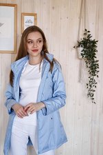 Ветровка-плащ женская голубой