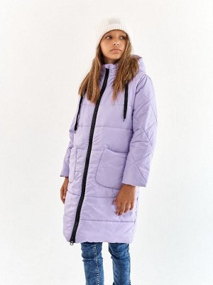Пальто для девочки Классик сиреневый