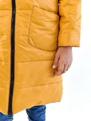 Пальто для девочки Классик горчичный (t до -25 °C)
