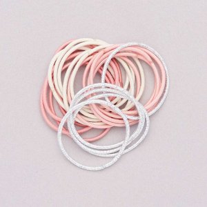 Комплект из 20 резинок для волос - розовый
