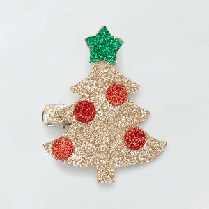 Набор из 2 заколок 'Рождественская елка' - разноцветный