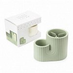 &quot;Clean&quot; Подставка для столовых приборов цв.зеленый 21x13.5x15cm HB9003MH ВЭД