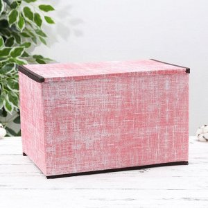 Короб для хранения с крышкой «Ронда», 38?24?24 см, цвет розовый