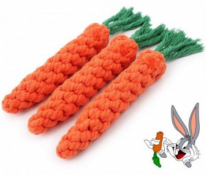 Игрушка для животного "Морковь", цвет оранжевый