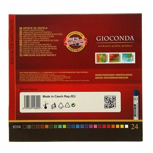 Пастель масляная 24 цвета Koh-I-Noor Gioconda, в картонной упаковке