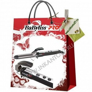 BaByliss PRO Titanium Tourmaline Плойка с терморегулятором, цифровым дисплеем, покрытием титан-турмалин, 25 мм