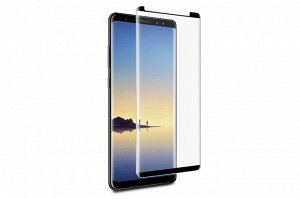 Защитное стекло Samsung Note 8 (черный) полная проклейка