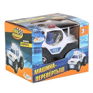 B1640169-R Машина-перевертыш на бат. в русс. кор. 11,5*9*9см Играем вместе в кор.2*84шт