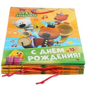 CLRBG-MMMHB-02-1 Играем Вместе. Мими Мишки. С днем рождения! Пакет подарочный 26х32х14см, уп-12шт в кор.6уп