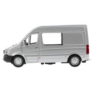 SPRINTERVAN-14-SR Машина металл MERCEDES-BENZ SPRINTER 14 см, двери, инерц, серебристый, кор. Технопарк в кор.2*32шт