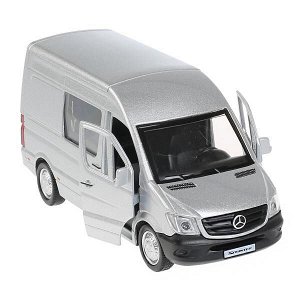 SPRINTERVAN-14-SR Машина металл MERCEDES-BENZ SPRINTER 14 см, двери, инерц, серебристый, кор. Технопарк в кор.2*32шт