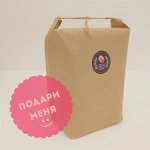Плотный пакет из крафт бумаги с ручкой и логотипом