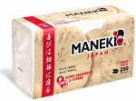 Полотенца бумажные листовые однослойные Maneki Kabi белые V-сложения (225х215мм) 250 штук