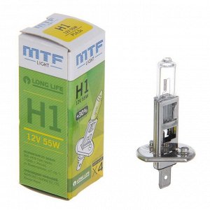 Лампа автомобильная MTF, Standard+30%, H1, 12 В, 55 Вт, HS1201