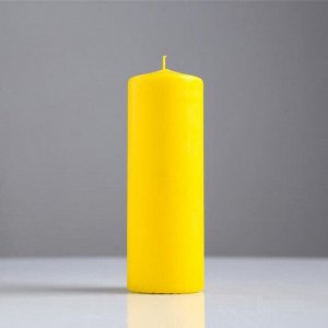 Свеча классическая 5*15 см, желтая, лакированная