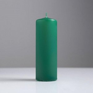 Свеча классическая 5*15 см, зеленая, лакированная