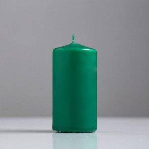 Свеча классическая 5*10 см, зеленая, лакированная