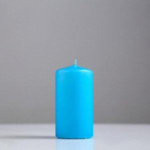 Свеча классическая 5*10 см, голубая, лакированная