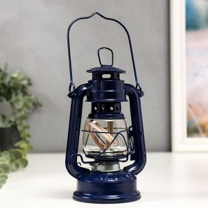 RISALUX Керосиновая лампа декоративная синий 9,7х12,5х19 см
