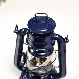 RISALUX Керосиновая лампа декоративная синий 9,7х12,5х19 см