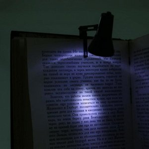 Фонарь-лампа с закладкой для чтения книг, бат. LR41, микс