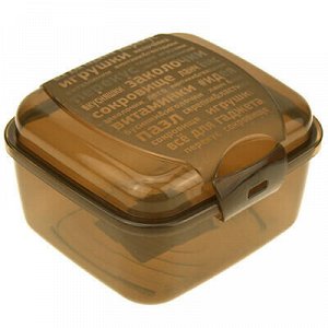 Контейнер-бутербродница пластмассовый "Клик" 0,85л, 13х12х8с