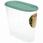Банка для сыпучих продуктов пластмассовая 1,5л, 9х17х19,5см.