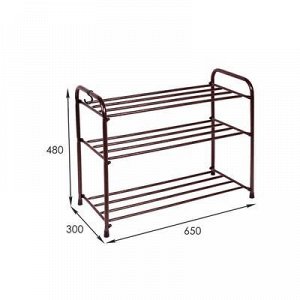 Подставка для обуви, 3 яруса, 65?30?48 см, цвет медный антик