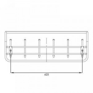 Вешалка настенная с полкой на 6 крючков, 80?21?28 см, цвет медный антик