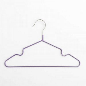 Вешалка-плечики для одежды детская с антискользящим покрытием, размер 30-34, цвет фиолетовый
