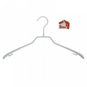 Вешалка-плечики для одежды антискользящая, размер 40-42, цвет белый