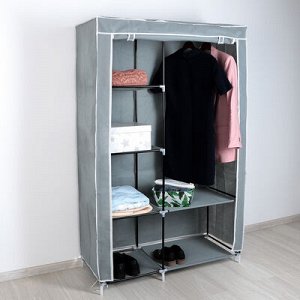 Шкаф для одежды, 105?45?175 см, цвет серый