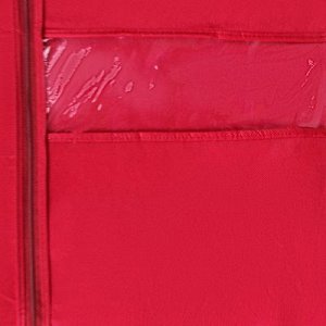 Чехол для одежды, с окном 140х60 см, цвет бордовый