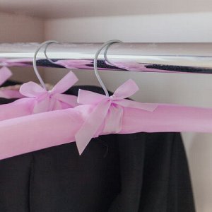 Вешалка-плечики для одежды мягкая «Атлас», размер 40-44, цвет сиреневый
