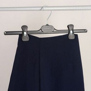 Вешалка для брюк и юбок с зажимами, 37?15 см, цвет чёрный