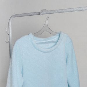 Вешалка-плечики для одежды плоская, размер 48-50, цвет прозрачный