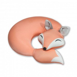 Подушка для шеи турист с маской для сна "Спящая лиса"