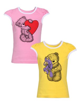 Набор футболок для девочки с печатью