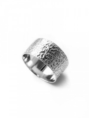 Серебряное широкое кольцо "Фольга"