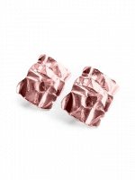 Серебряные серьги прямоугольники &quot;Folio pink&quot;, 22*16 мм, арт. 11168