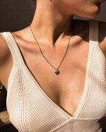 Серебряное колье &quot;Сердце bubble&quot;