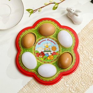 Пасхальная подставка на 6 яиц «Цыплята», 21.5 х 23 см