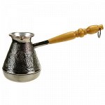 Турка медная &quot;Ромашка&quot;, 500мл, д7см, h11,5см, деревянная руч