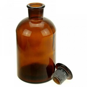 ТД Петровский Бутылка для настоек стеклянная &quot;Здоровье&quot; 1л, h21см, пробка-стекло, дымчатый (Китай)